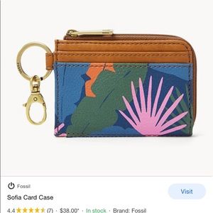 Fossil Sofia card case brand new